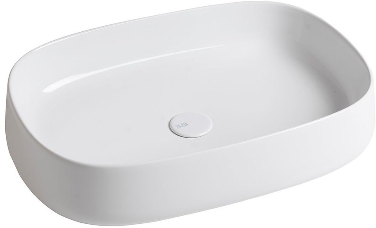 Sapho Jumper lavabo 60x40 cm ovale da appoggio bianco WH070