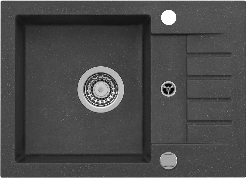 Alveus Amaro lavello in granito 58x42 cm nero 9913391P