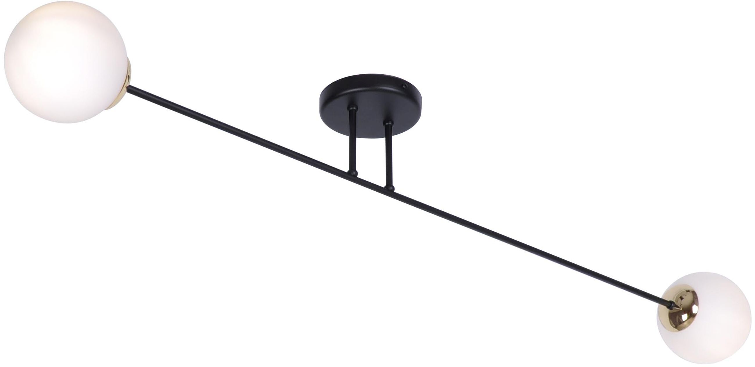 Kaja Isla lampada da soffitto 2x40 W bianco-nero-verderame K-4913