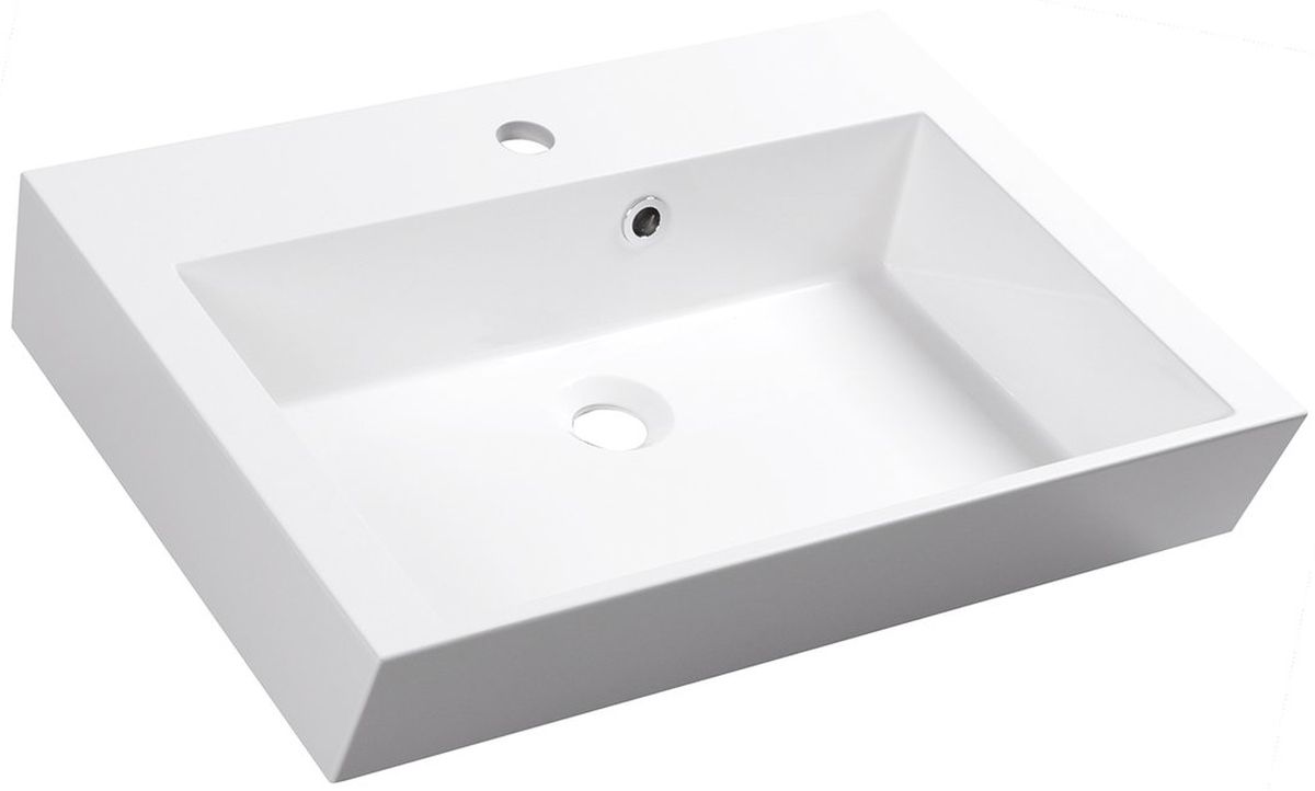 Sapho Orinoko lavabo 60x45 cm rettangolare a parete-da appoggio bianco OR060