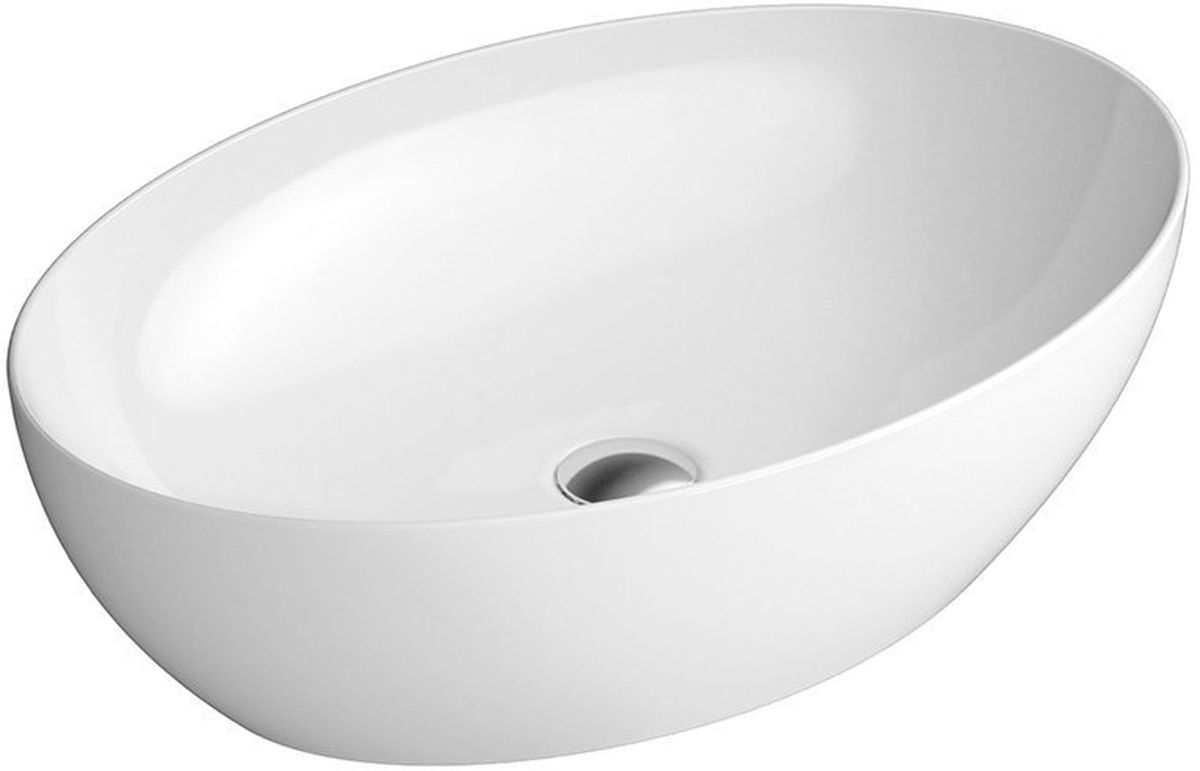 GSI Pura lavabo 60x42 cm ovale da appoggio bianco 884211
