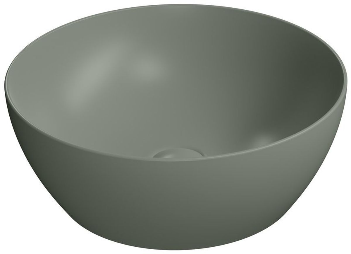GSI Pura lavabo 42x42 cm rotonda da appoggio verde 885104