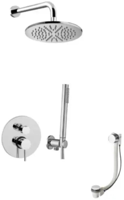 Paffoni Stick set per vasca e doccia da incasso con soffione cromo SK019ZWSCSU3A