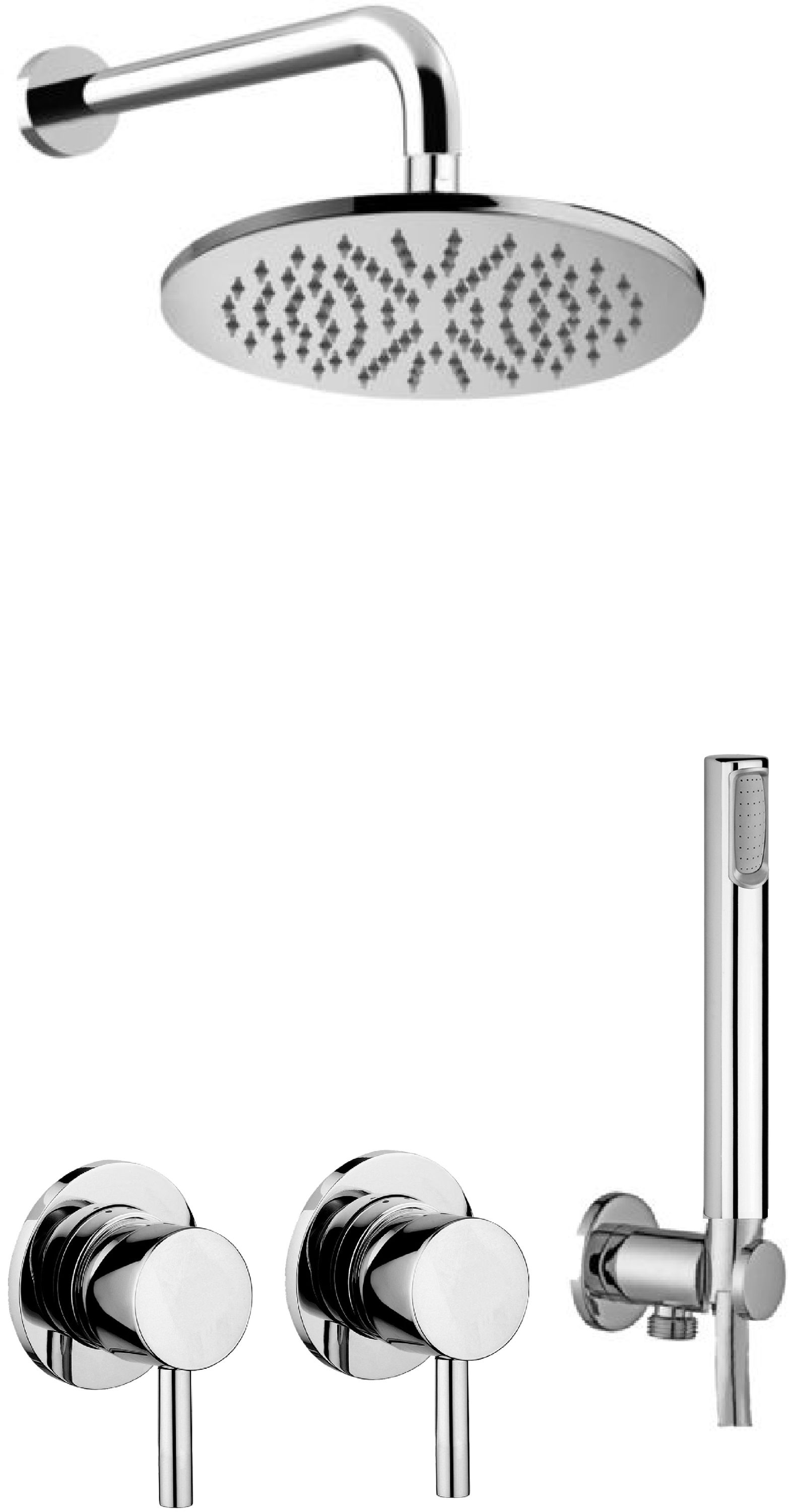 Paffoni Stick set doccia da incasso con soffione cromo SK010CR70ZSCF