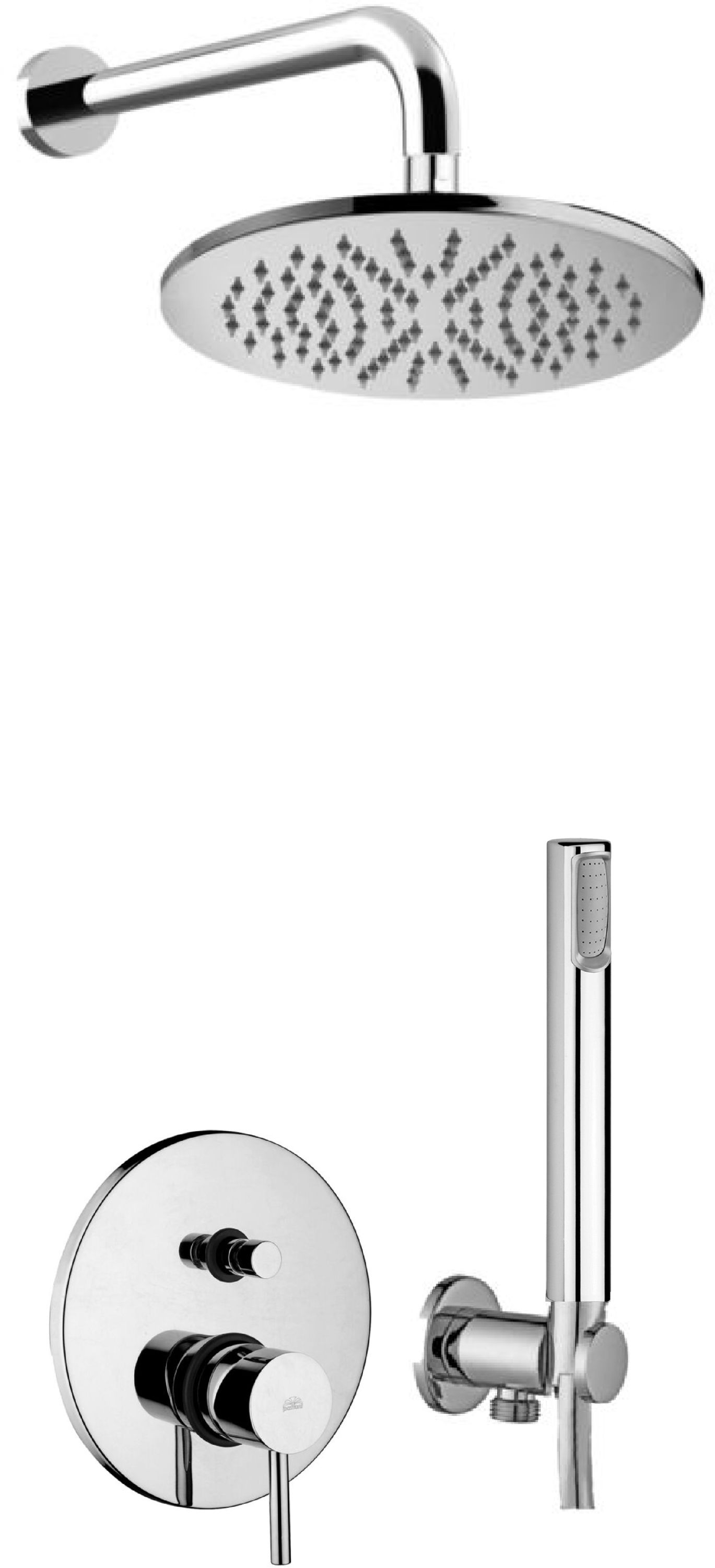 Paffoni Stick set doccia da incasso con soffione cromo SK015ZSCF
