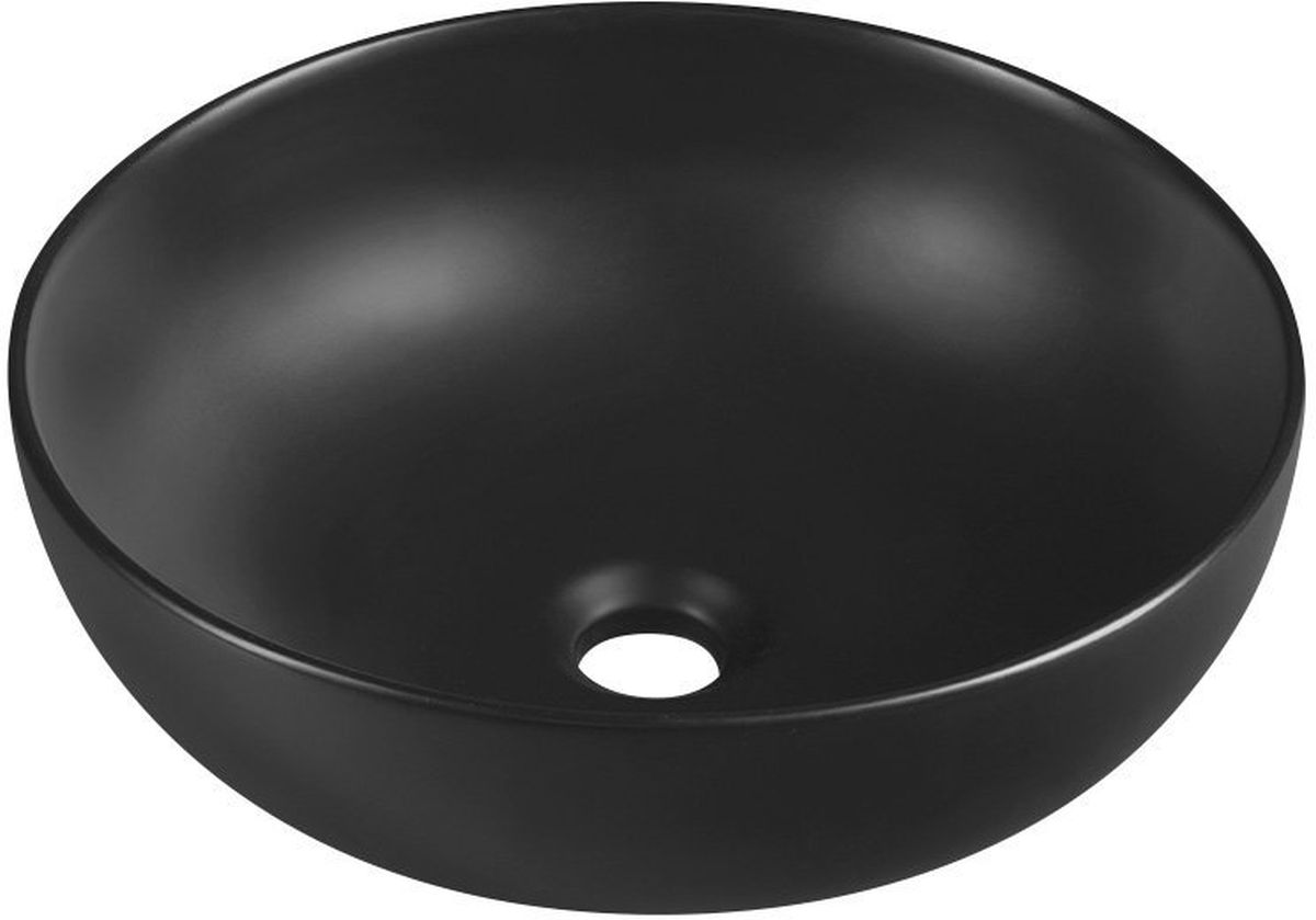 Sapho Rondane lavabo 41x41 cm rotonda da appoggio nero AR435B