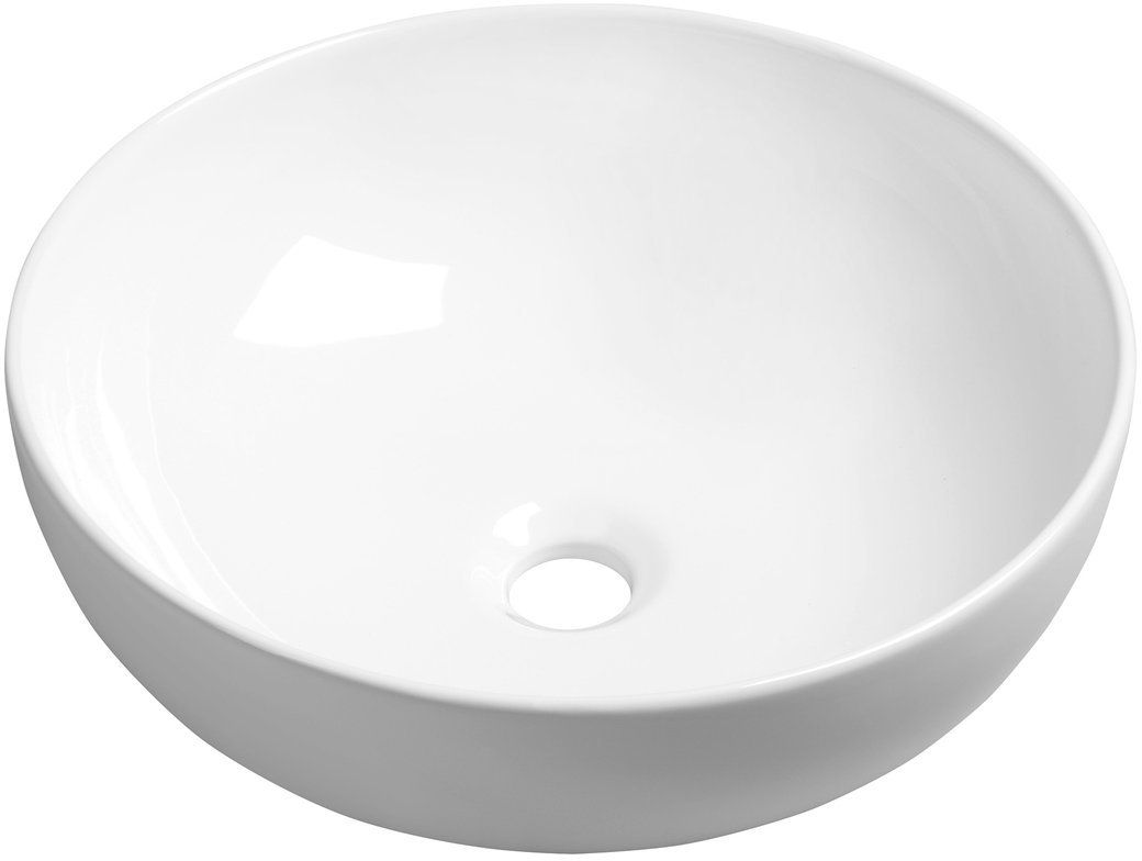 Sapho Rondane lavabo 41x41 cm rotonda da appoggio bianco AR435