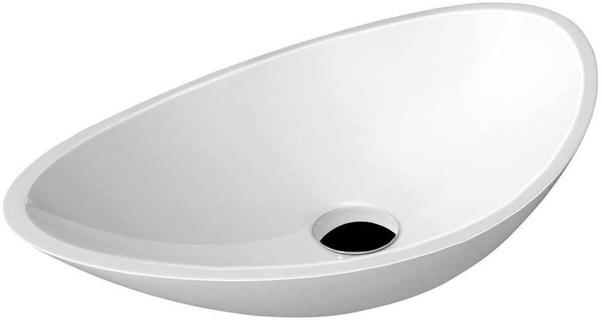 Sapho Rosseta lavabo 56.4x32.3 cm ovale da appoggio bianco lucida RS564