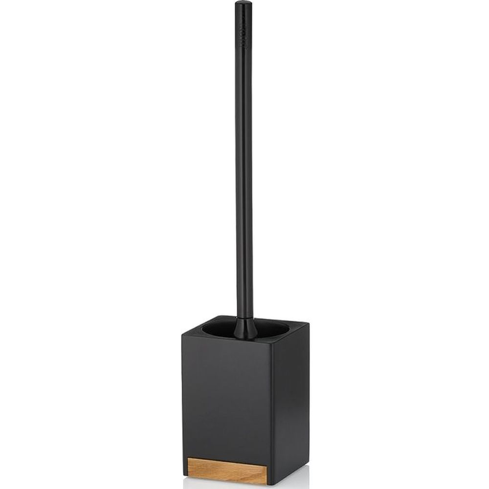 Kela Cube scopino wc appoggiato nero-marrone 23690