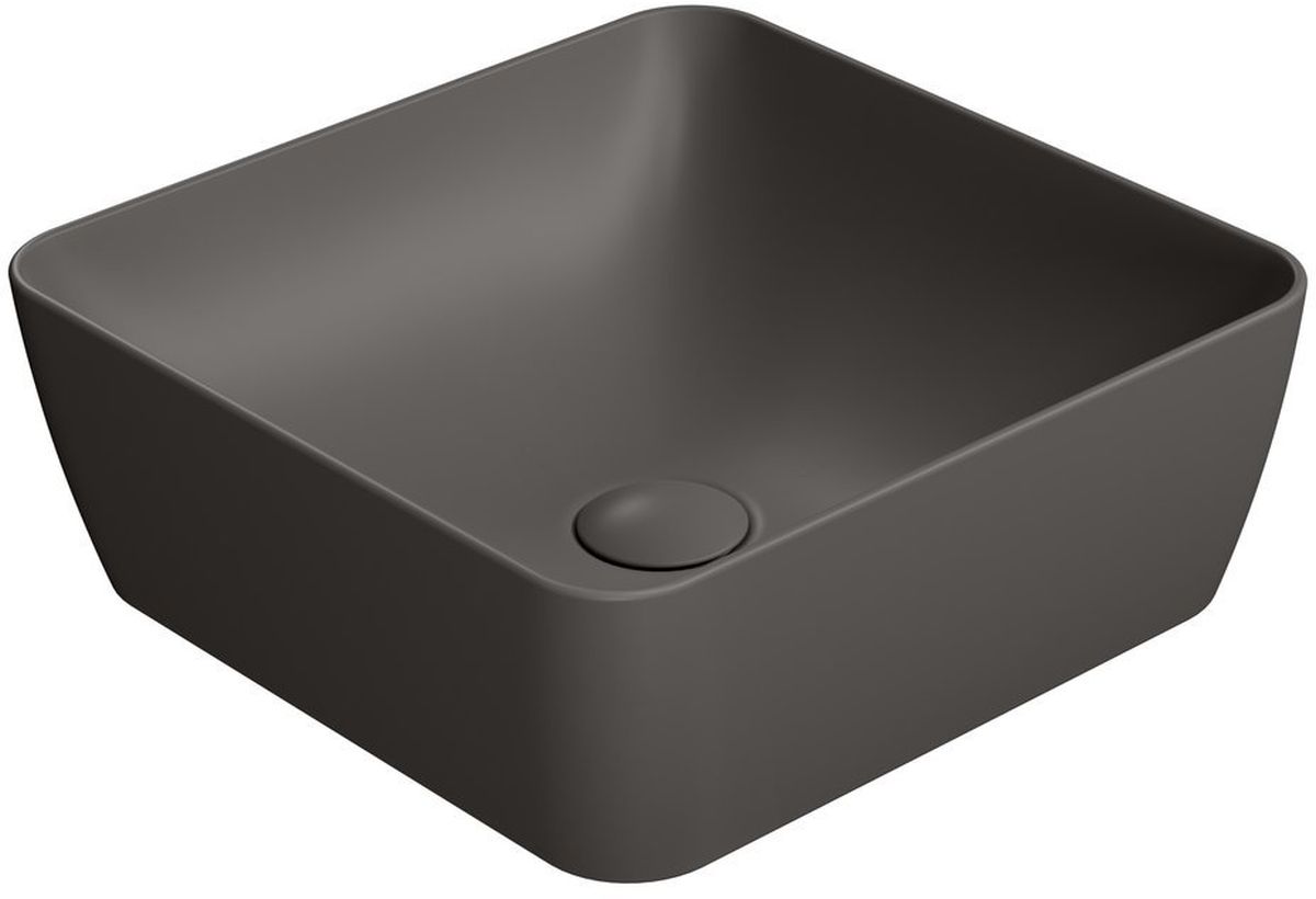 GSI Sand lavabo 38x38 cm quadrata da appoggio marrone/beige opaca 903816