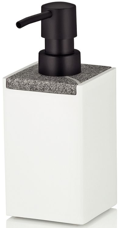 Kela Cube dispenser di sapone liquido 300 ml bianco-grigio 23694