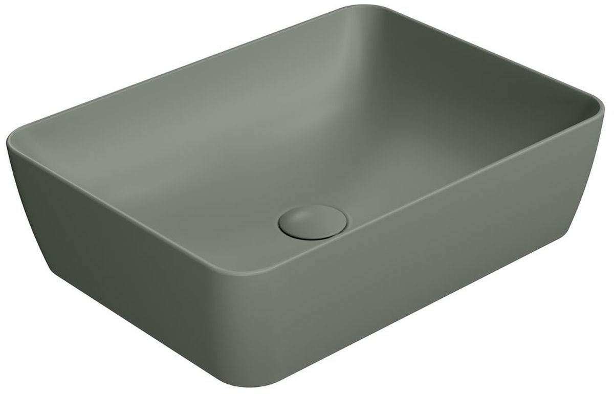 GSI Sand lavabo 50x38 cm rettangolare da appoggio verde 903704