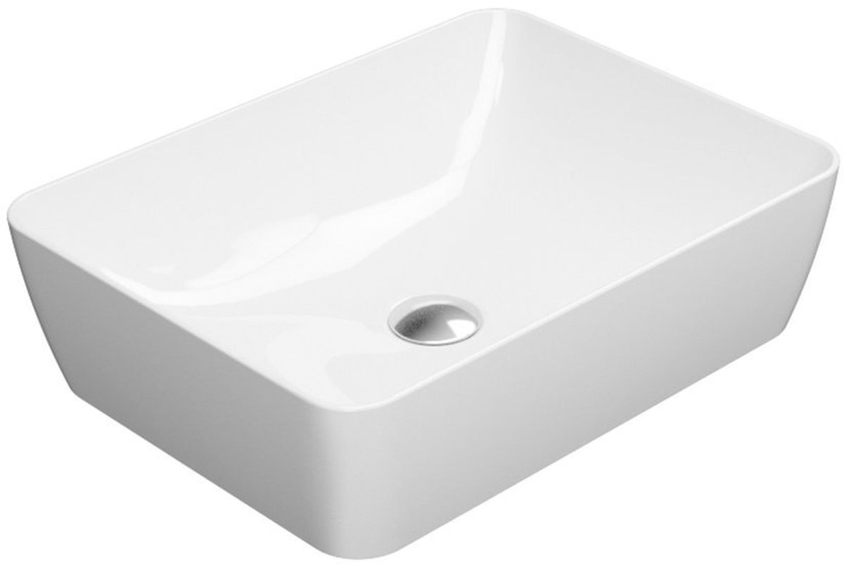 GSI Sand lavabo 50x38 cm rettangolare da appoggio bianco 903711