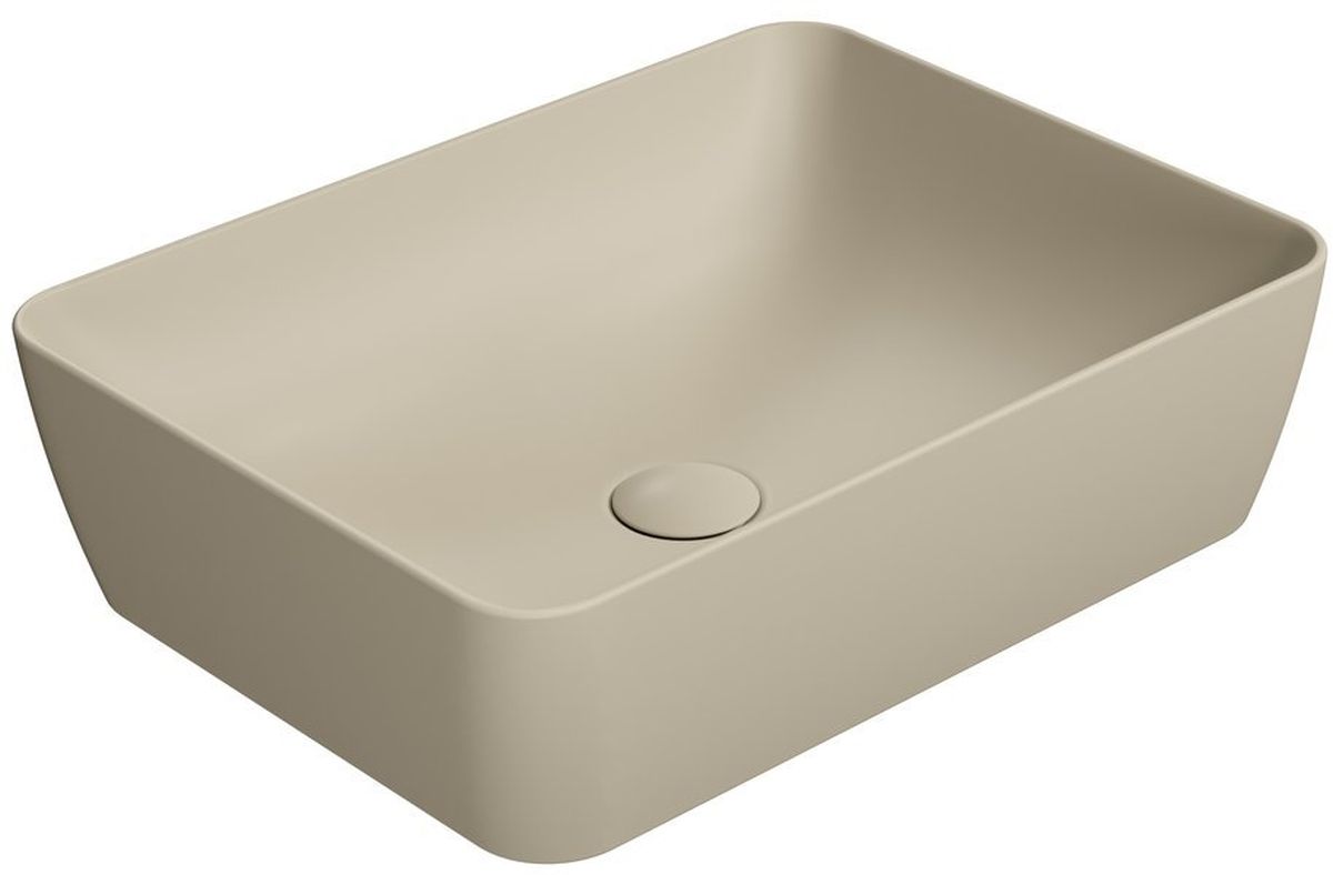 GSI Sand lavabo 50x38 cm rettangolare da appoggio marrone/beige 903708