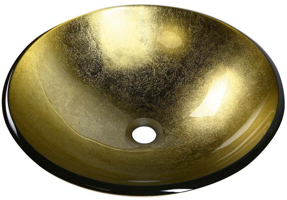 Sapho Beauty lavabo 42x42 cm rotonda da appoggio oro 2501-22