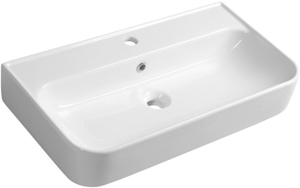 Isvea Sistema lavabo 70x38 cm rettangolare a parete-da appoggio bianco 10PL53070