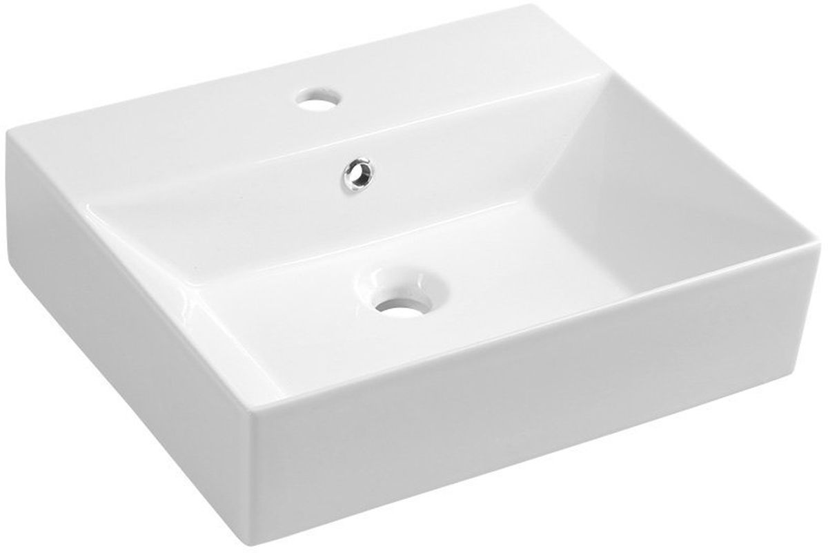 Isvea Sistema lavabo 50.5x42 cm rettangolare a parete-da appoggio bianco 10SF50051