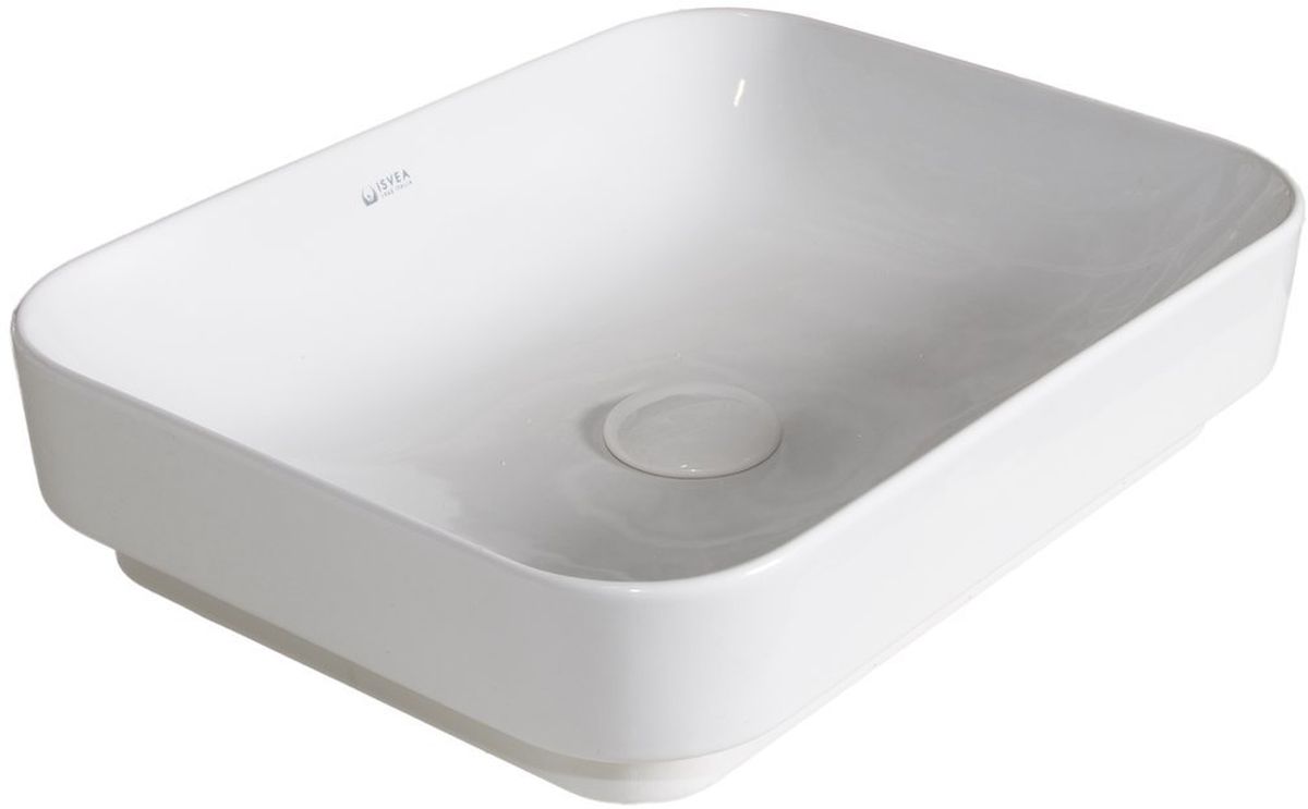 Isvea Sott Aqua lavabo 50x38 cm rettangolare da incasso-da appoggio bianco 10SQ51050