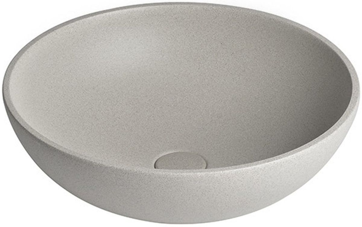 Sapho Turf lavabo 44x44 cm rotonda da appoggio marrone/beige AR437