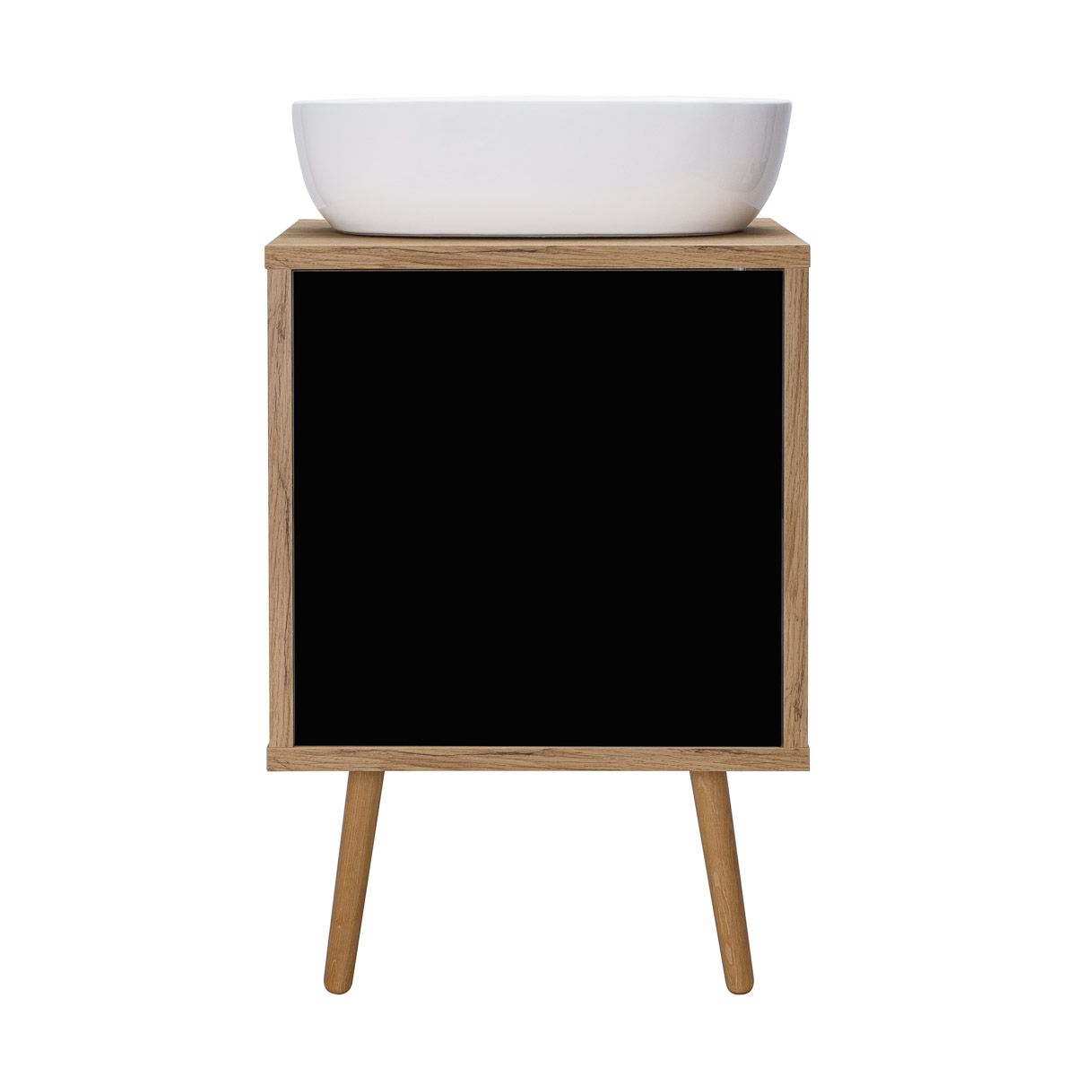 Oltens Hedvig armadietto 50x45x49.7 cm sottolavabo sospeso nero-rovere 60203360