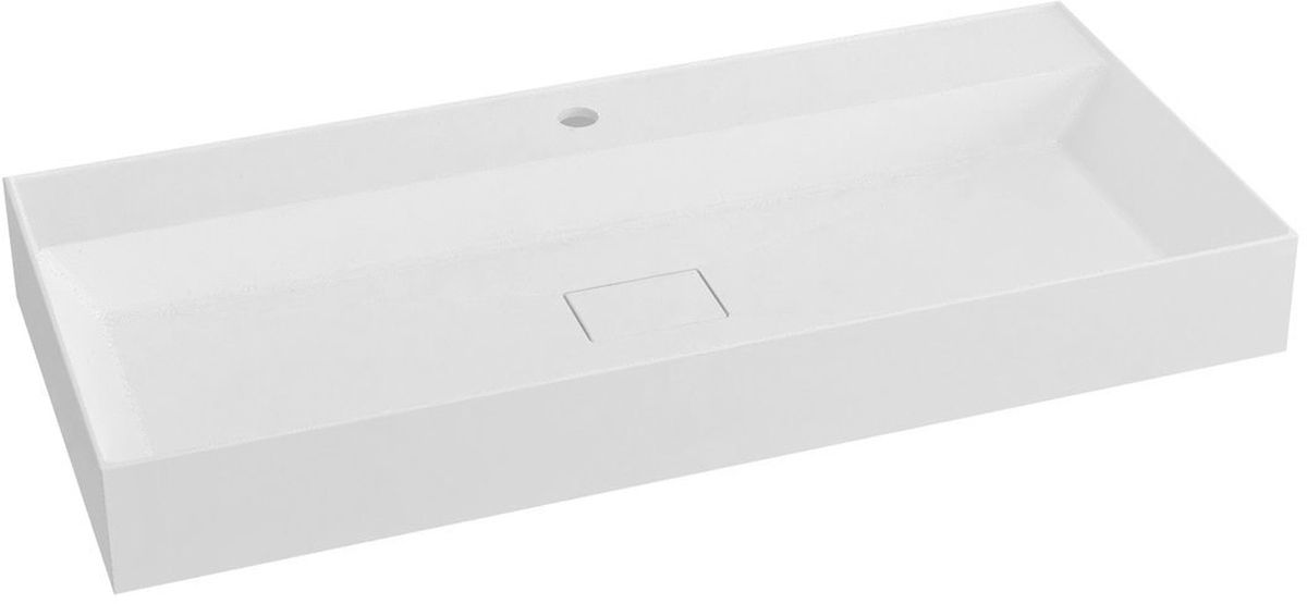 Sapho Godiva lavabo 96x44 cm rettangolare a parete-da mobile bianco GU096