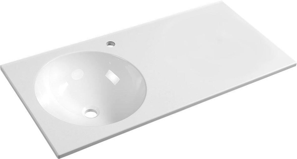 Sapho Juno lavabo 100x47 cm rettangolare a parete bianco lucida JU101