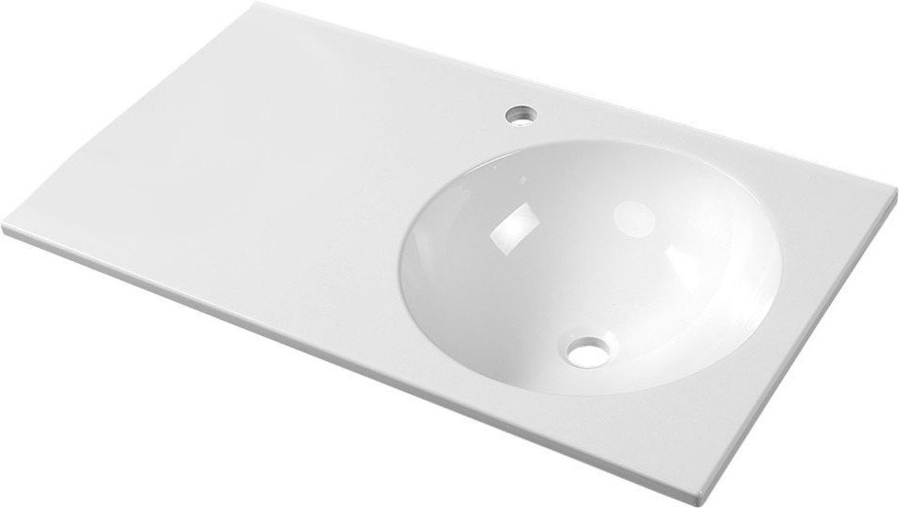 Sapho Juno lavabo 80x47 cm rettangolare a parete bianco JU081