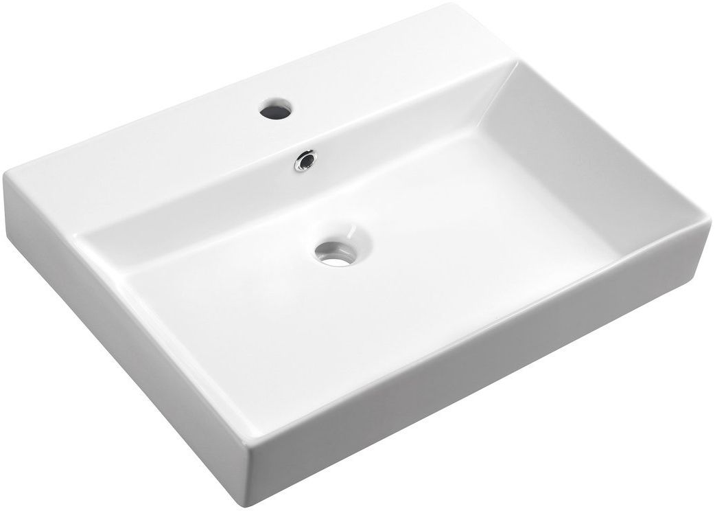 Sapho Kare lavabo 60x45 cm rettangolare a parete-da mobile bianco 17060