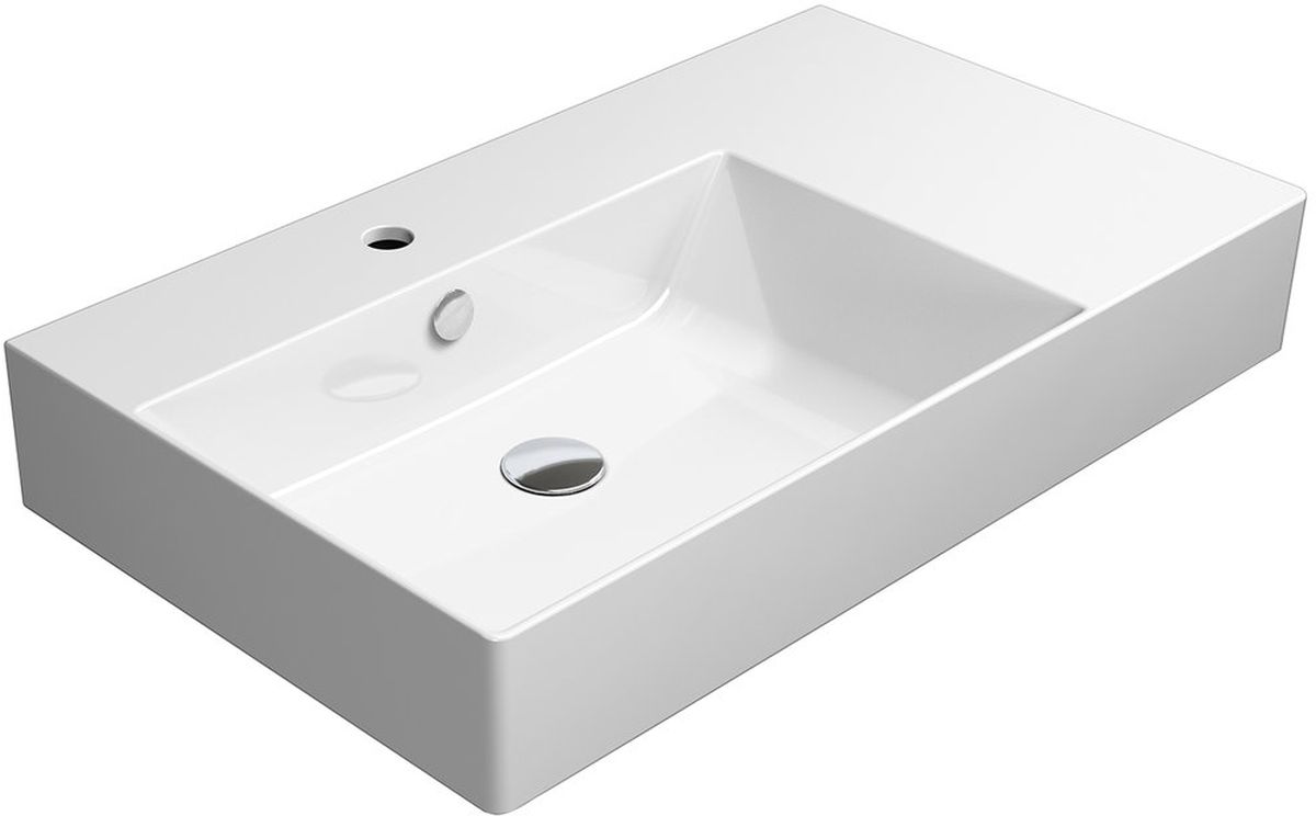 GSI Kube X lavabo 80x47 cm rettangolare a parete bianco 9456111
