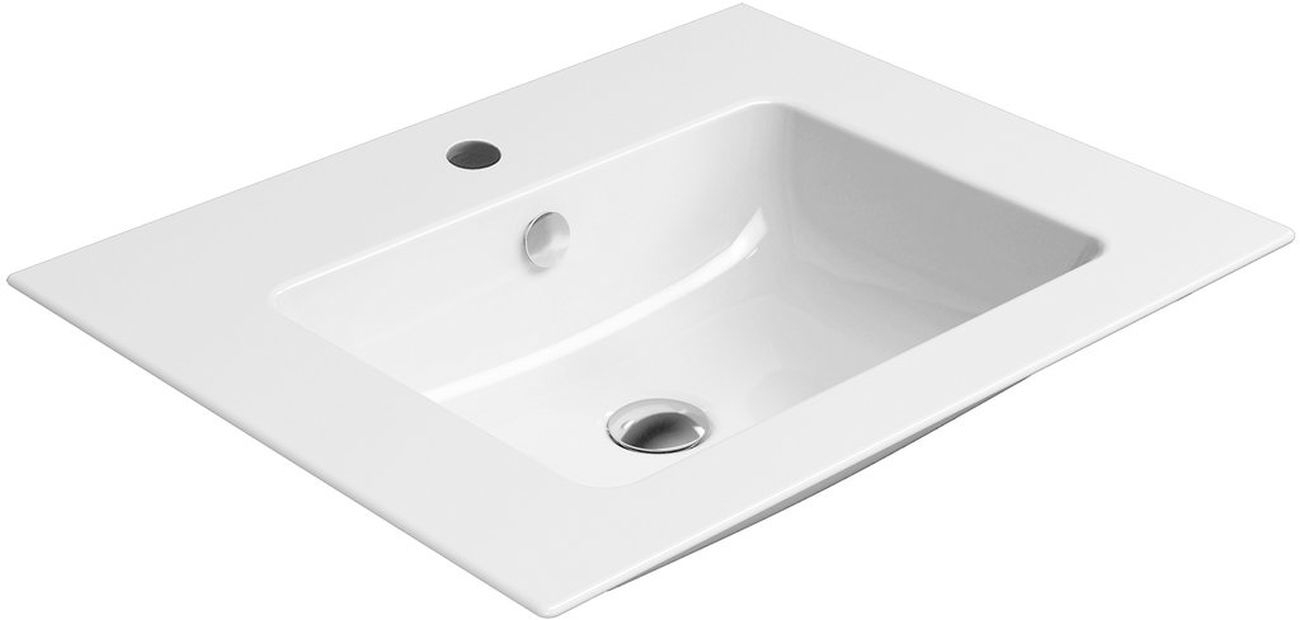 GSI Pura lavabo 60x50 cm rettangolare a parete bianco lucida 8836111