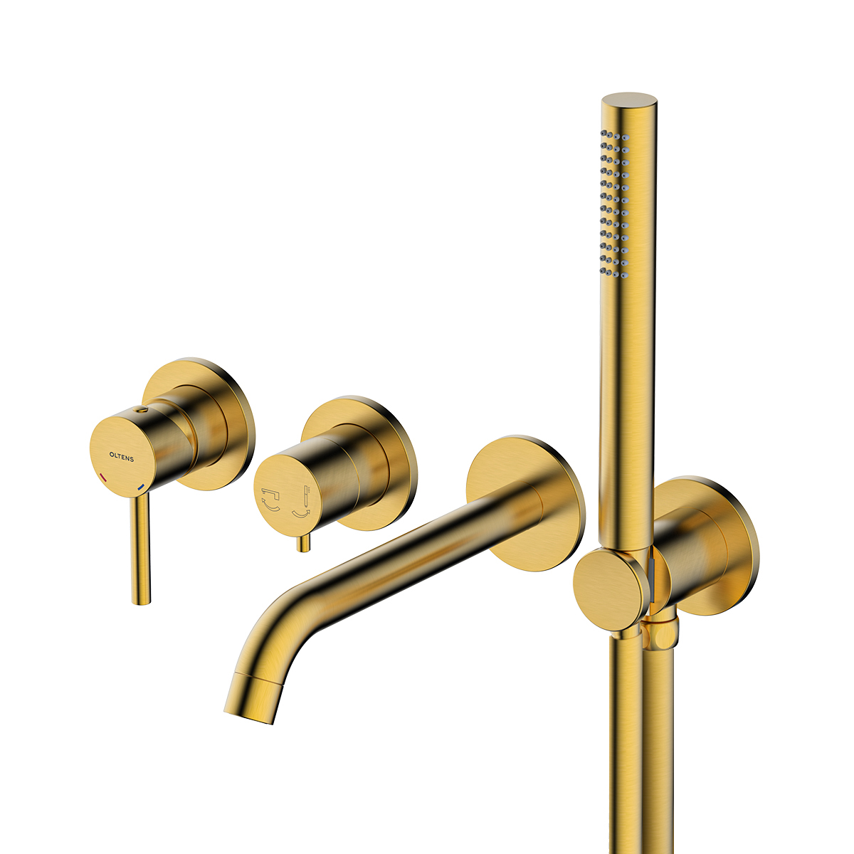 Oltens Molle rubinetto per vasca e doccia da incasso oro spazzolato 34105810