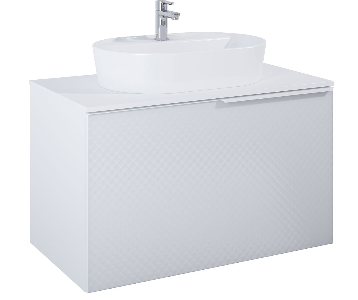 Elita Glam armadietto 91x47.1x54 cm sottolavabo sospeso bianco RE010900165290