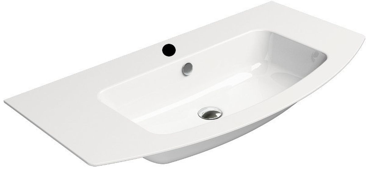 GSI Pura lavabo 102x52 cm semicircolare a parete bianco 8825111