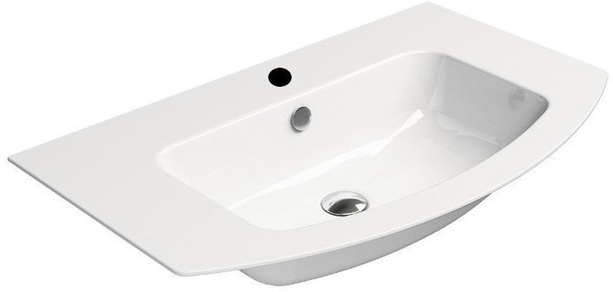 GSI Pura lavabo 82x49 cm semicircolare a parete bianco 8826111