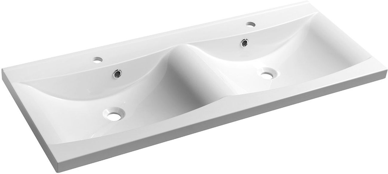 Sapho Luciola lavabo 120x48 cm rettangolare da mobile-doppio bianco 50122