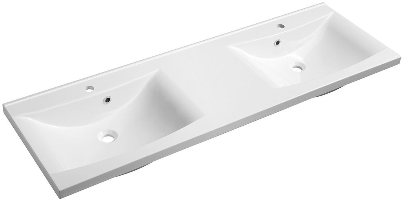 Sapho Luciola lavabo 150x48 cm rettangolare da mobile-doppio bianco 50154