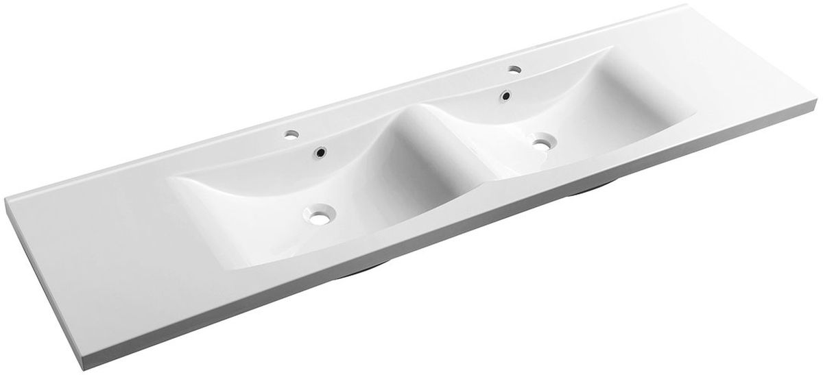 Sapho Luciola lavabo 180x48 cm rettangolare da mobile-doppio bianco 50184