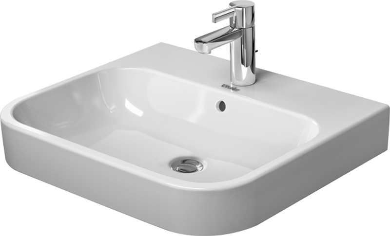 Duravit Happy D.2 lavabo 60x50.5 cm rettangolare a parete-da mobile bianco 23186000271
