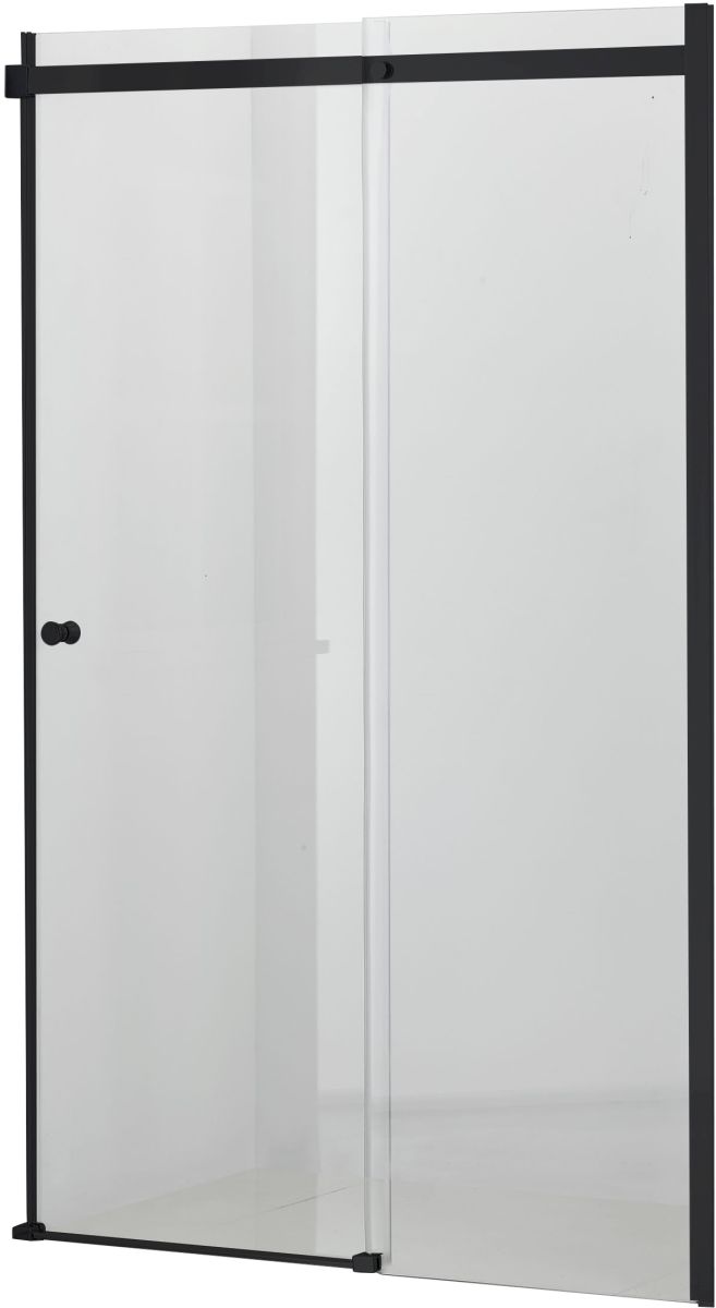 Hagser Alena porta doccia 140 cm scorrevole nero opaca/vetro trasparente HGR21000021