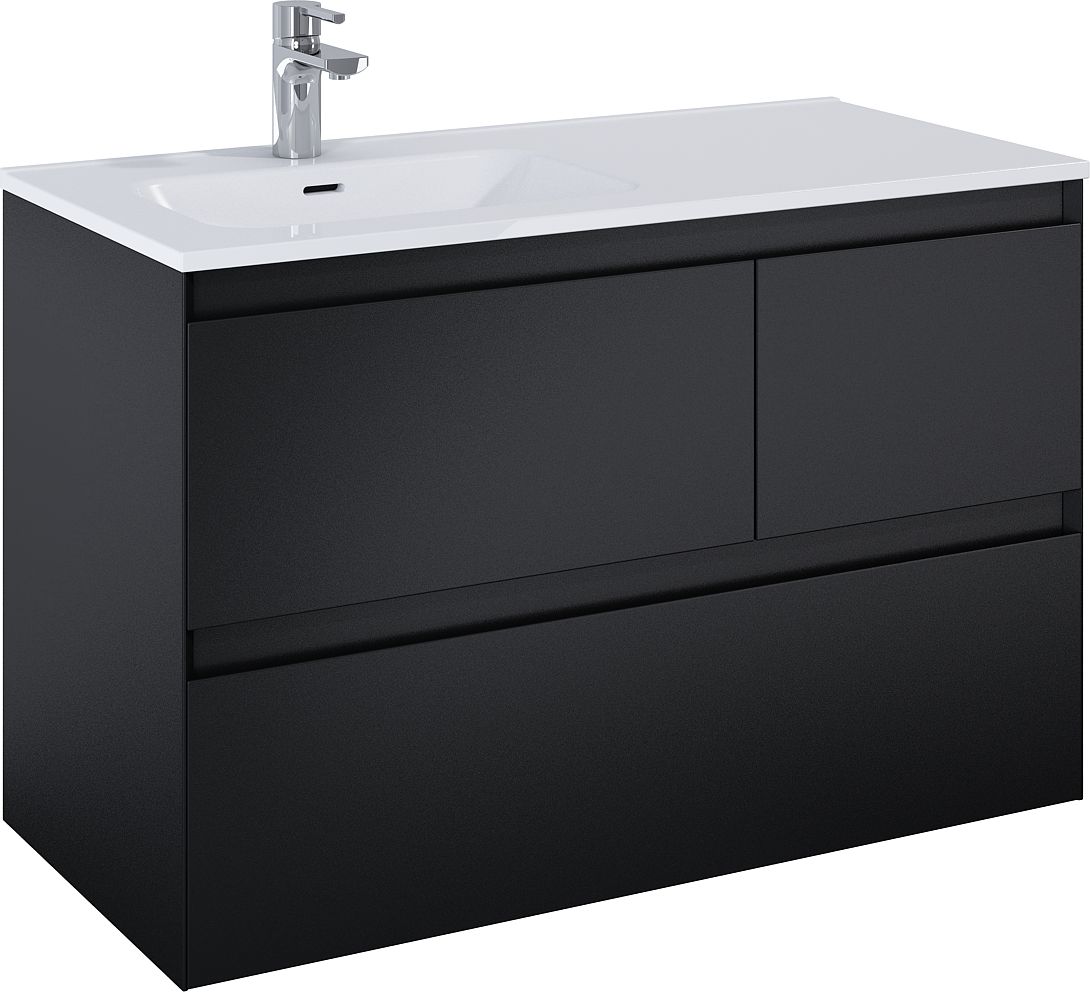 Elita Split armadietto 100x45.8x63.5 cm sottolavabo sospeso nero RE011006157160