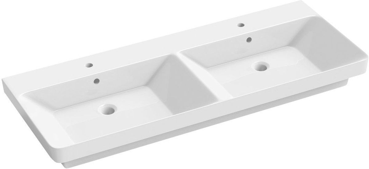 Sapho Thalie lavabo 120x46 cm rettangolare da mobile-doppio bianco TH11120