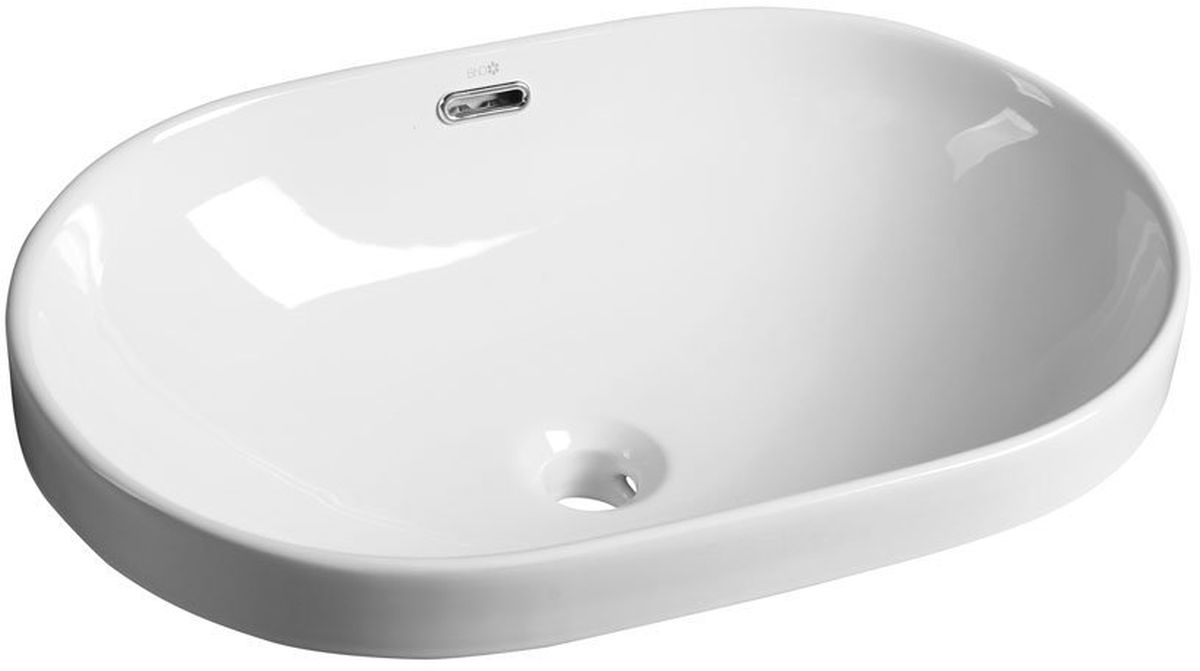 Sapho Lima lavabo 59.5x39.5 cm ovale da incasso bianco lucida BH7022