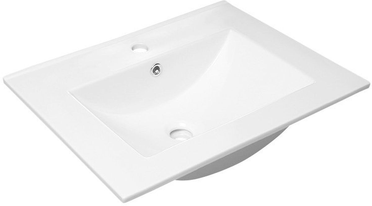 Sapho Slim lavabo 61x46.5 cm rettangolare da mobile-da incasso bianco 1601-60