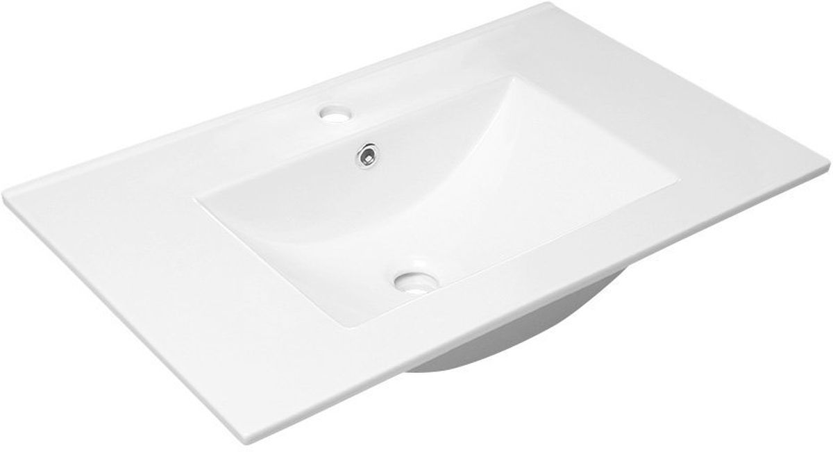 Sapho Slim lavabo 76.5x47 cm rettangolare da mobile-da incasso bianco lucida 1601-75
