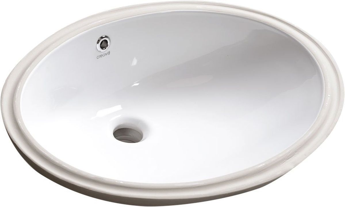 Creavit lavabo 57x43 cm ovale da incasso-sottopiano bianco TP216