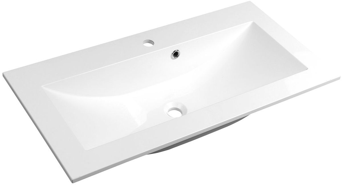 Sapho Yukon lavabo 90x45 cm rettangolare da incasso bianco 55900