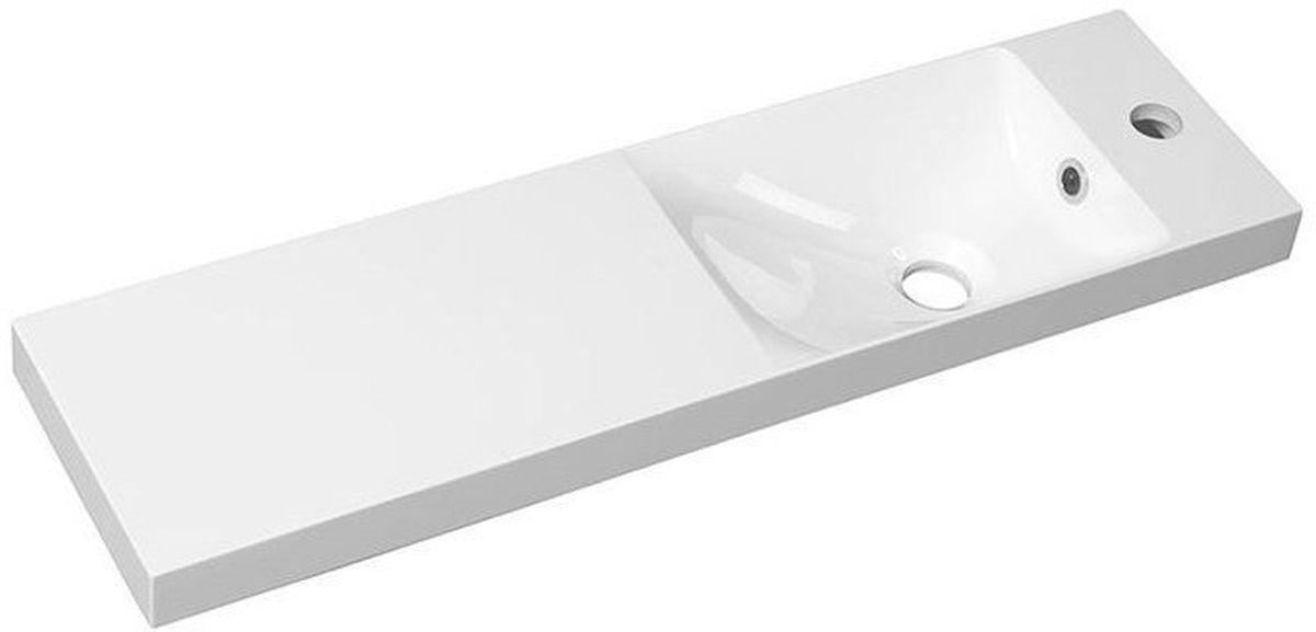 Sapho Agos lavabo 80x22 cm rettangolare da mobile bianco AS080