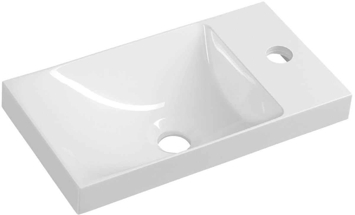 Sapho Agos lavabo 40x22 cm rettangolare da mobile bianco AS400