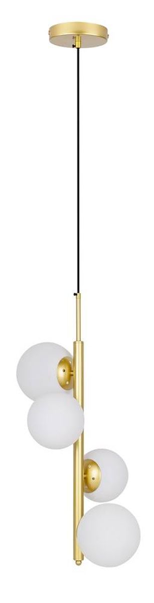 Candellux Cordel lampada sospesa 4x20 W bianco-ottone 34-01559