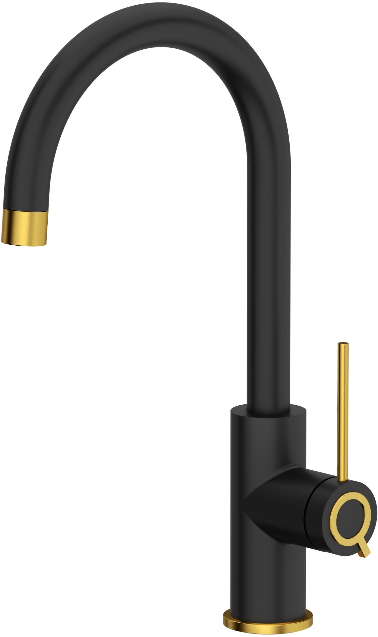 Quadron Jodie Slim rubinetto da cucina verticale oro/oro antico-carbone 3623511_BLMPVDG1